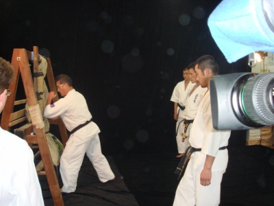 Съемки проходили в специализированном зале каратэ кекусинкан