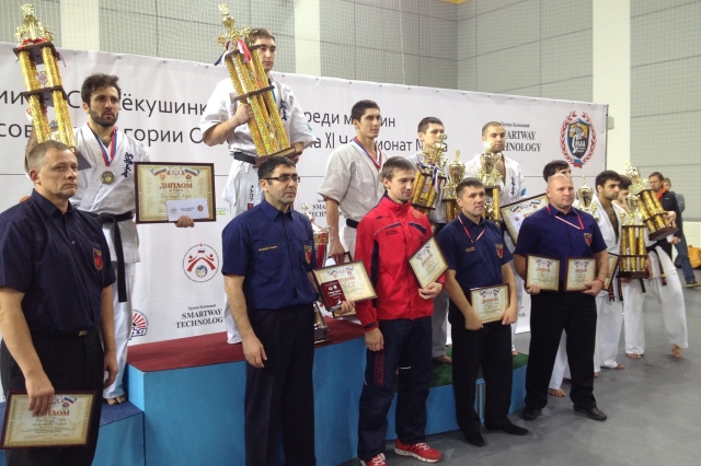 Призеры VII Чемпионата России по синкекусинкай в абсолютной весовой категории
