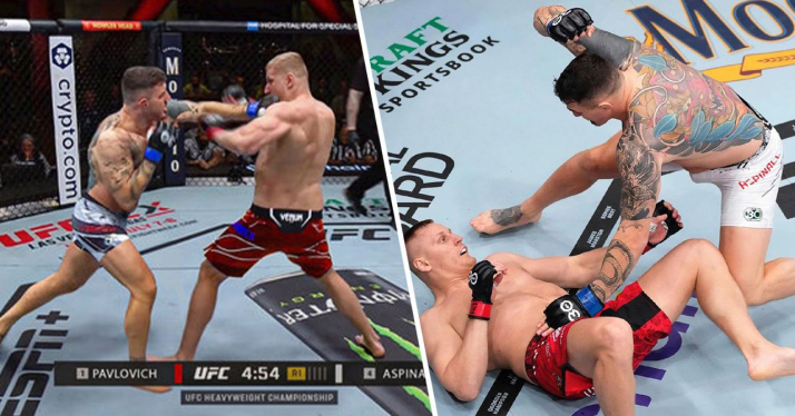 ВИДЕО: Аспиналл нокаутировал Павловича в первом раунде боя на UFC 295