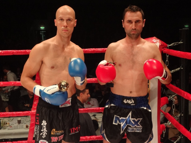 Марек Лавринович и его соперник Вадим Кисель после боя