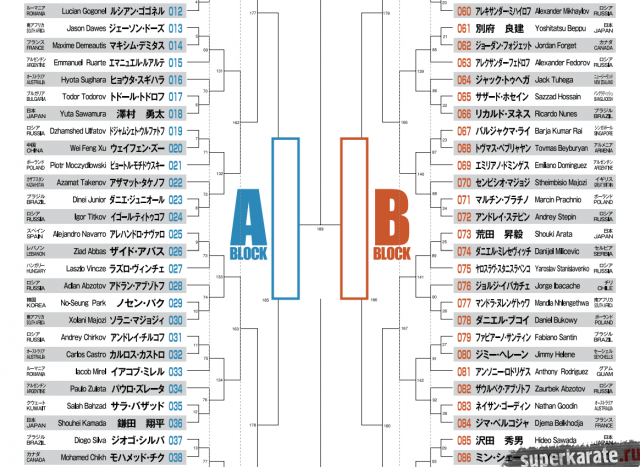 10 абсолютный Чемпионат мира по каратэ киокушинкайю Проведенные пули