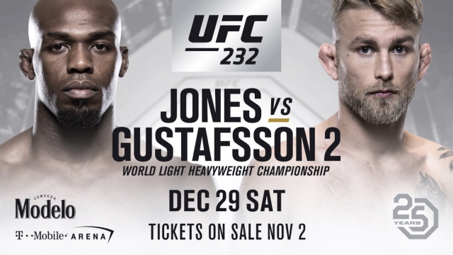 Стал известен размер призовых Джонса и Густафссона за участие в турнире UFC 232