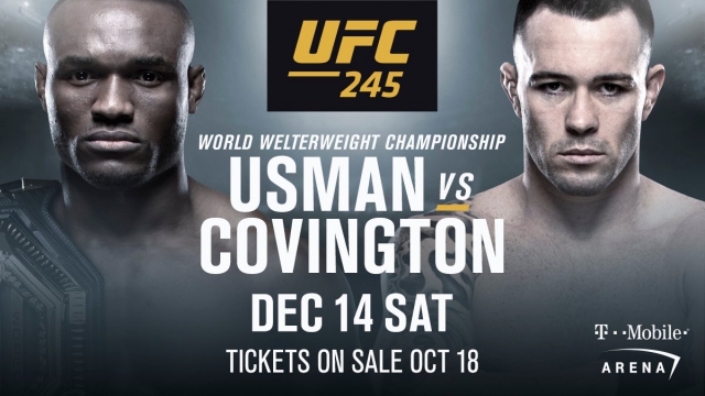 Титульный бой в полусреднем весе между Камару Усманом и Колби Ковингтоном на турнире UFC 245 подтверждён