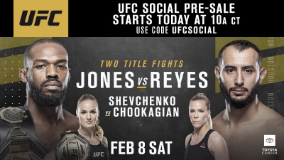 Смотрите шансы на победу участников турнира UFC 247 с участием Джона Джонса и Валентины Шевченко